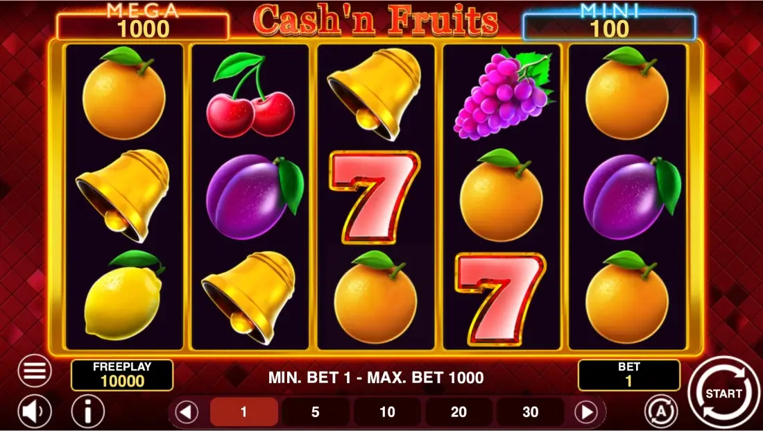 Cash’n Fruits 100 Hold Win 1spin4win