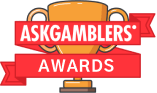 AskGamblers Awards logo featuring a golden trophy with red banners