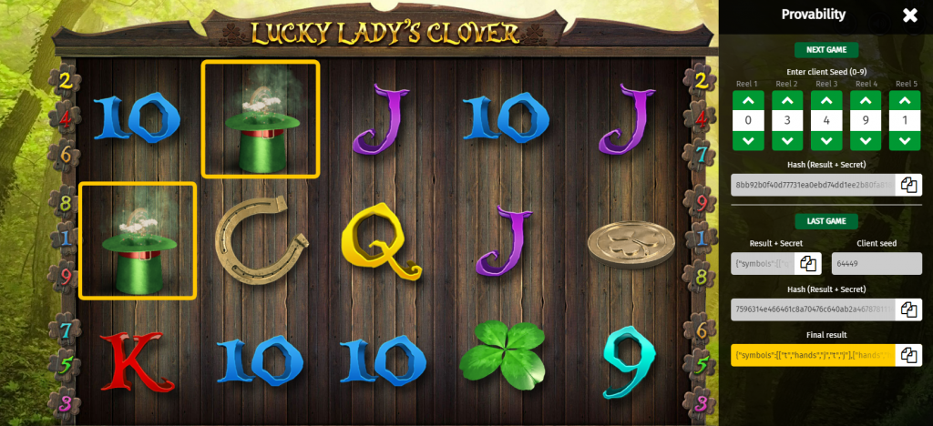 Luck-Lady’s-Clover-provably-fair