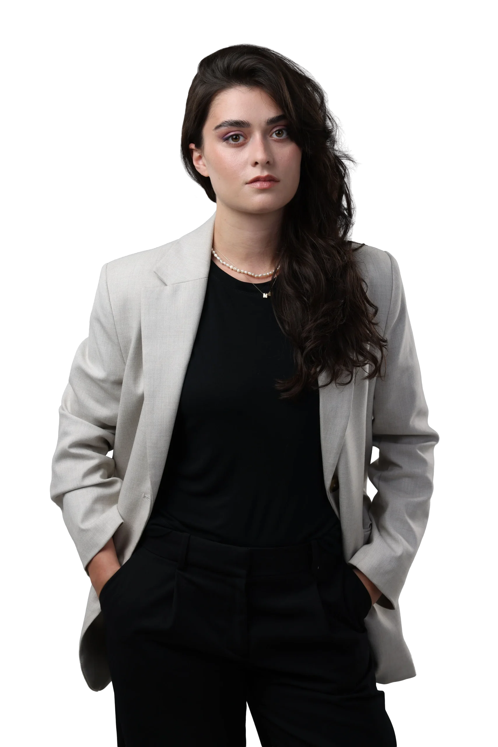 Woman in executive style with transparent background