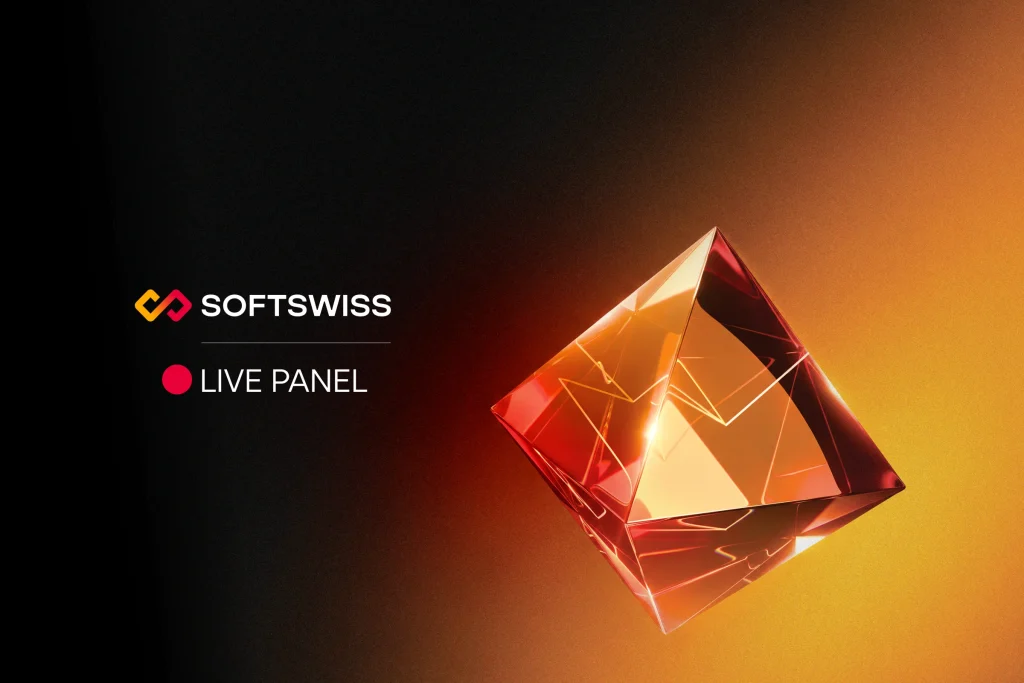 black, yellow and gold background, crystall, SOFTSWISS logo